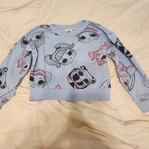 Girls LOL cropped sweatshirt